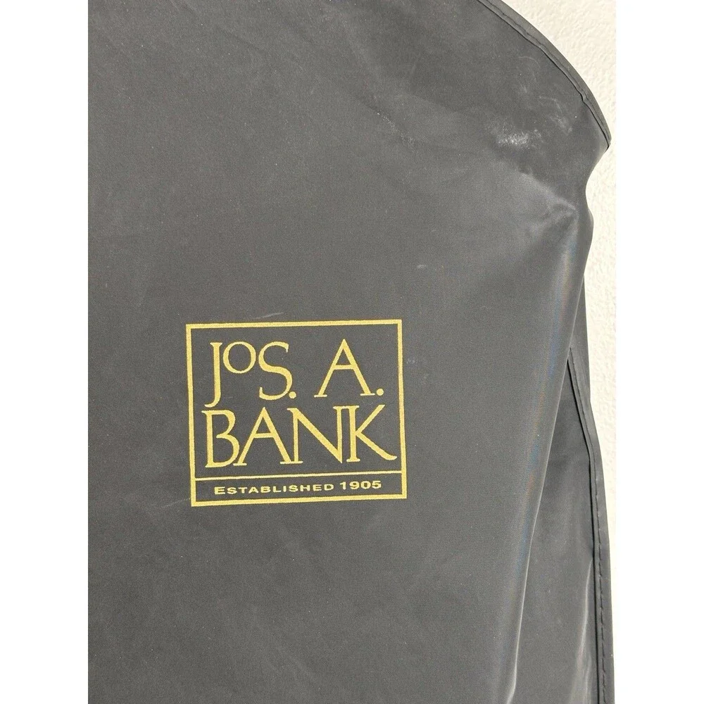 Vtg JOS A BANK Men’s 50L Tuxedo Set 100% Wool Black - Cummerbund & Garment Bag